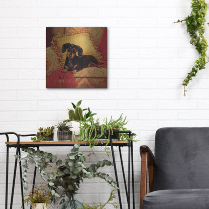 Luxe Metal Art 'Comfy' by Christopher Nick, Metal Wall Art,12x12