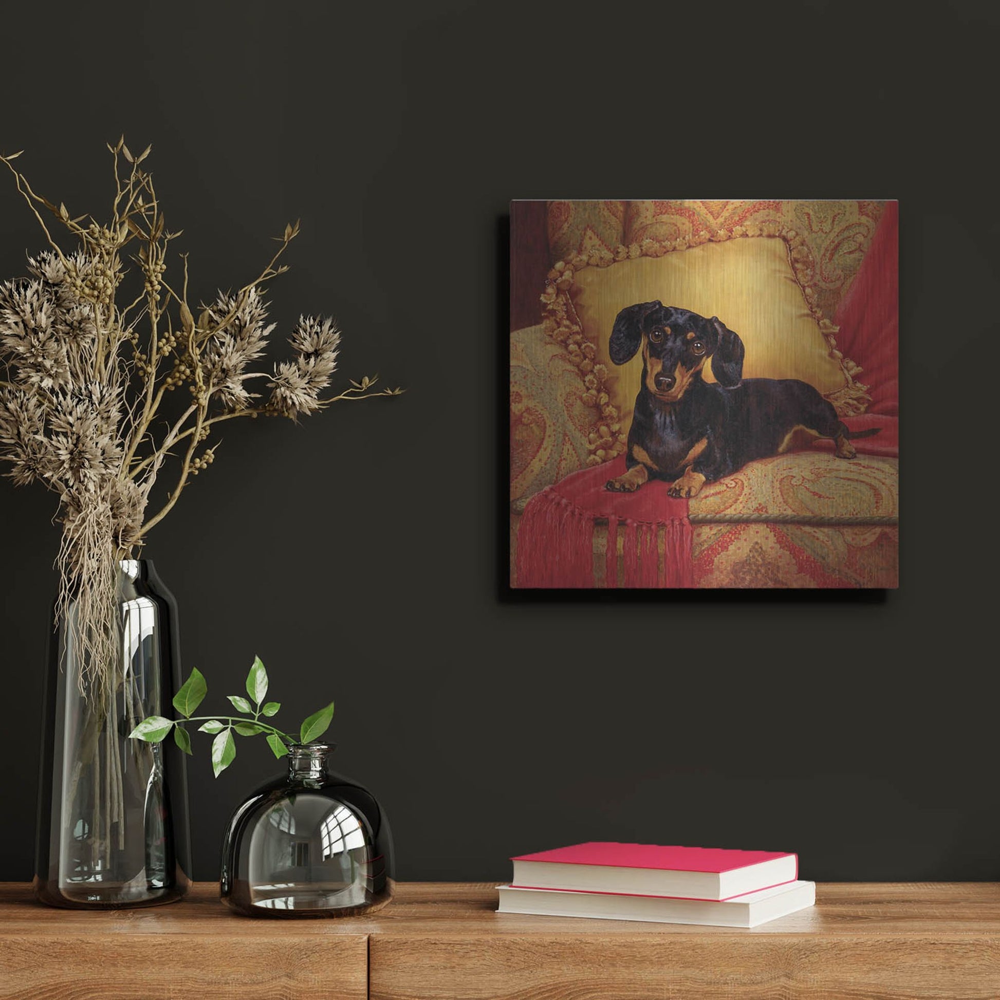 Luxe Metal Art 'Comfy' by Christopher Nick, Metal Wall Art,12x12