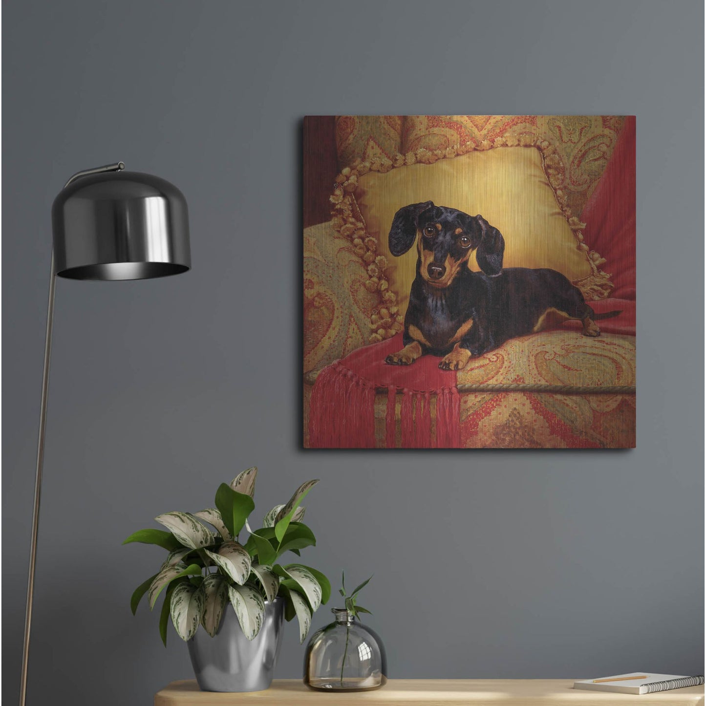 Luxe Metal Art 'Comfy' by Christopher Nick, Metal Wall Art,24x24