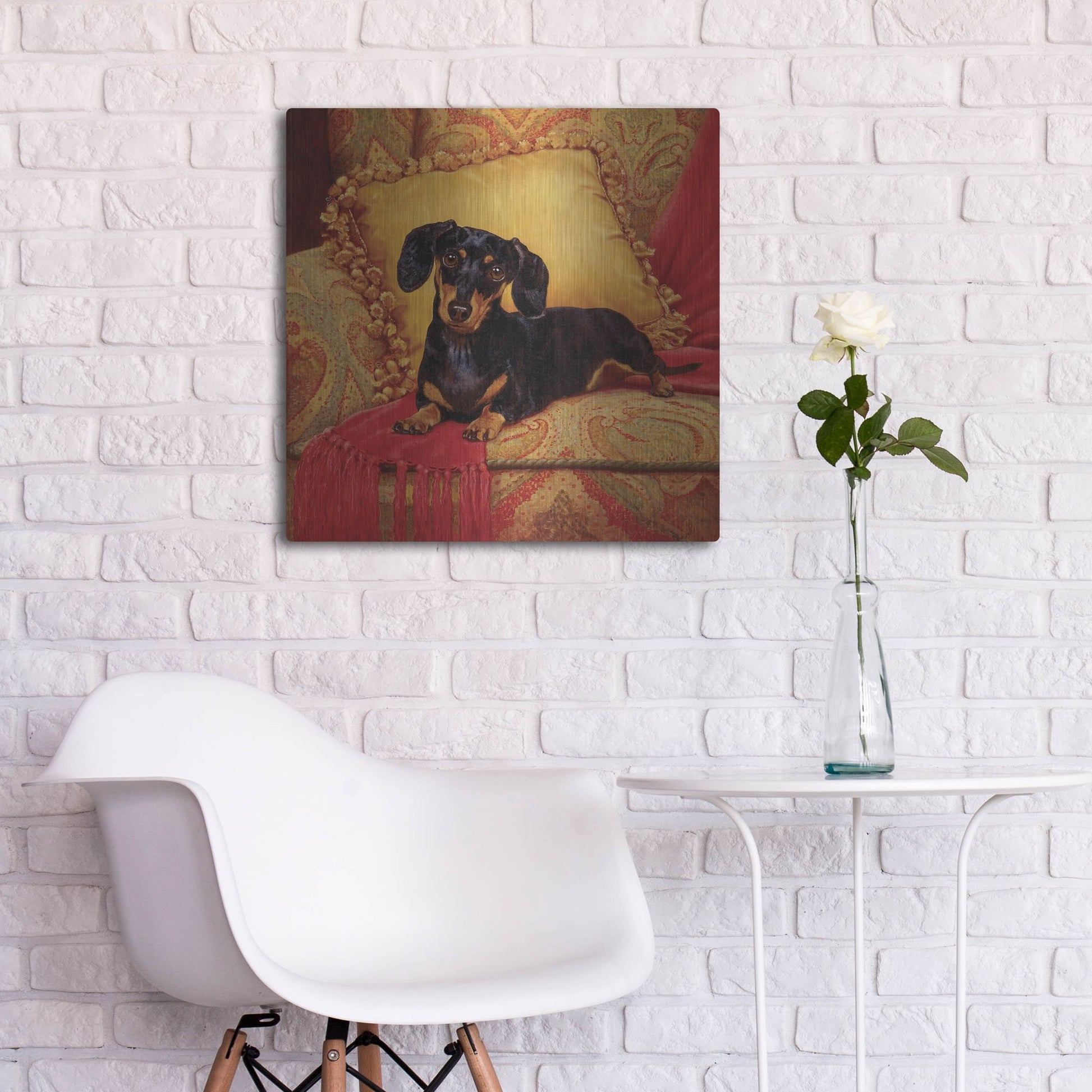 Luxe Metal Art 'Comfy' by Christopher Nick, Metal Wall Art,24x24