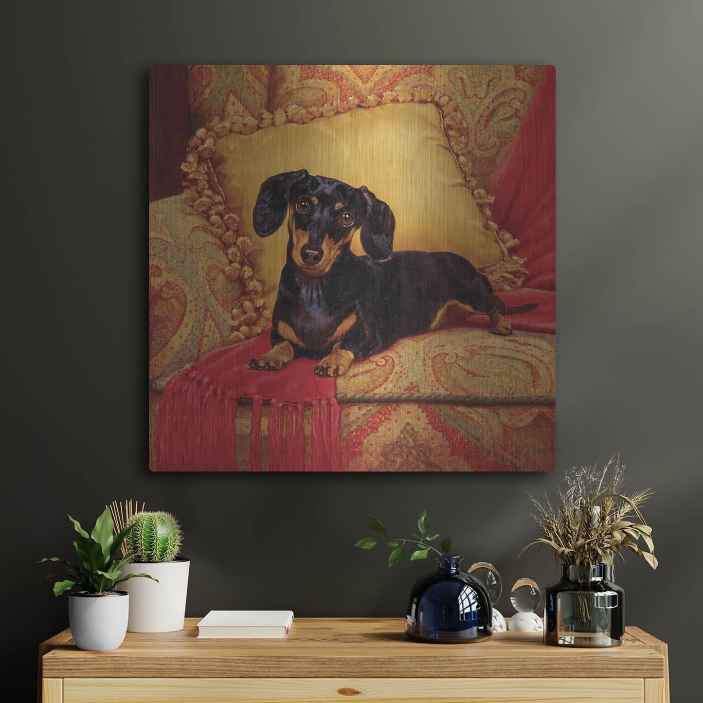 Luxe Metal Art 'Comfy' by Christopher Nick, Metal Wall Art,24x24