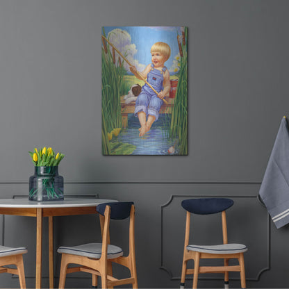 Luxe Metal Art 'Fishin' by Christopher Nick, Metal Wall Art,24x36