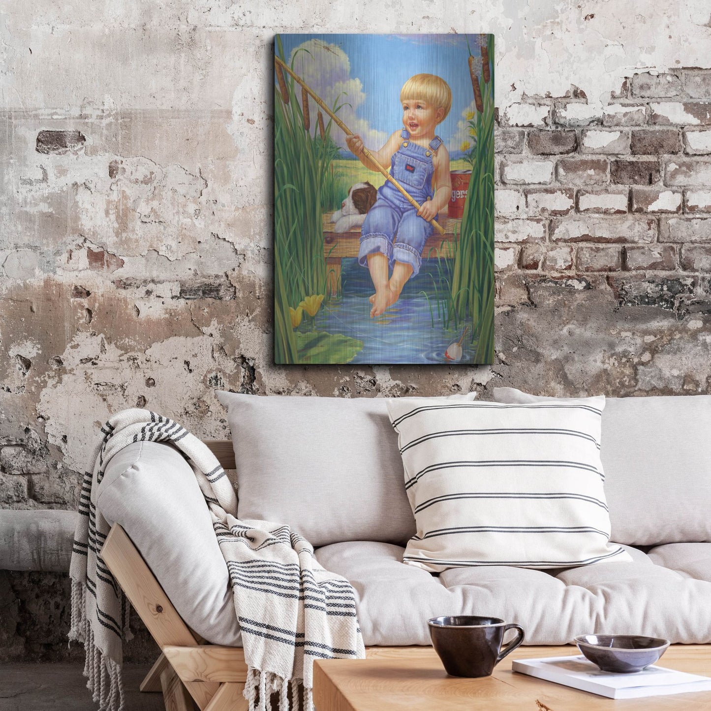 Luxe Metal Art 'Fishin' by Christopher Nick, Metal Wall Art,24x36