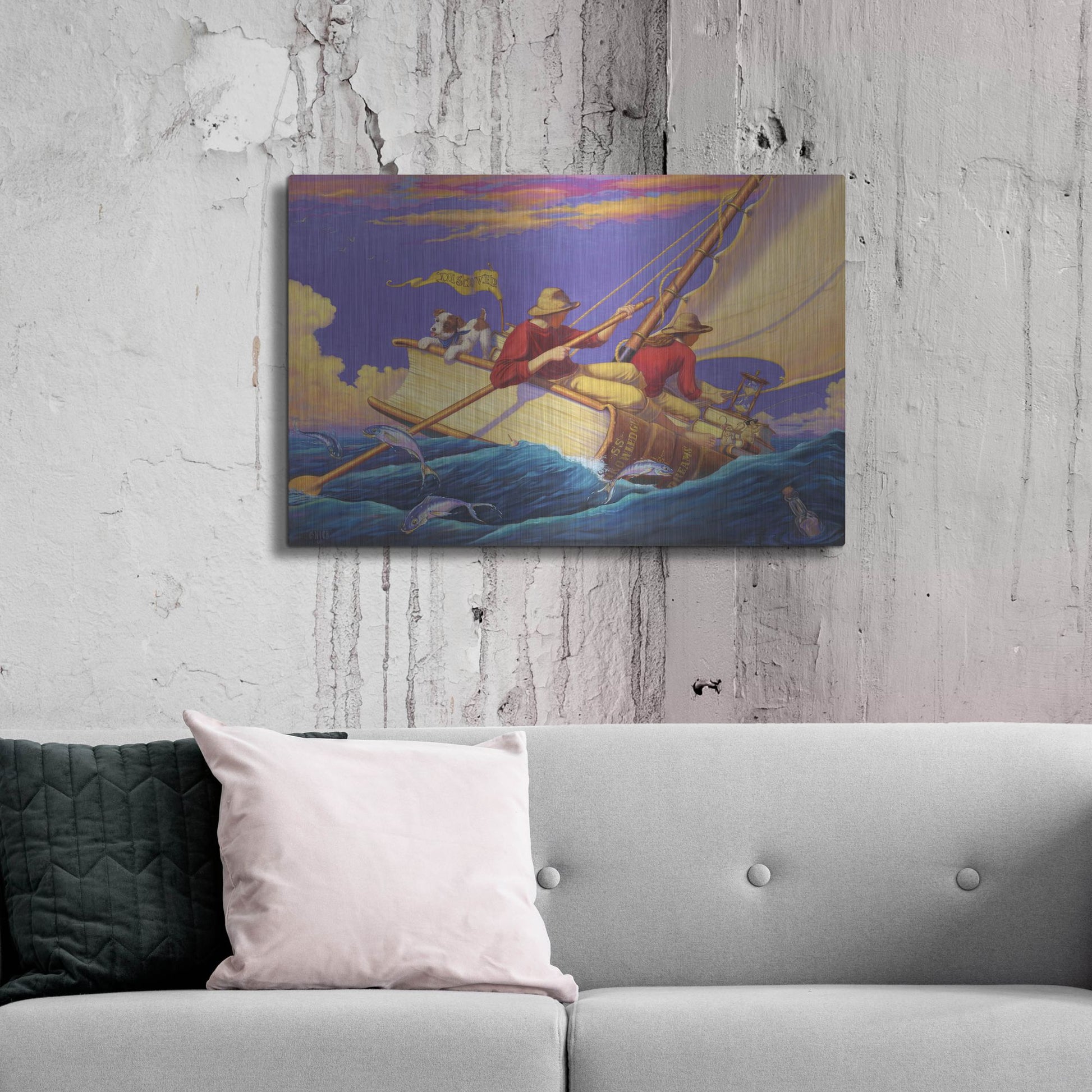 Luxe Metal Art 'Set Sail' by Christopher Nick, Metal Wall Art,36x24