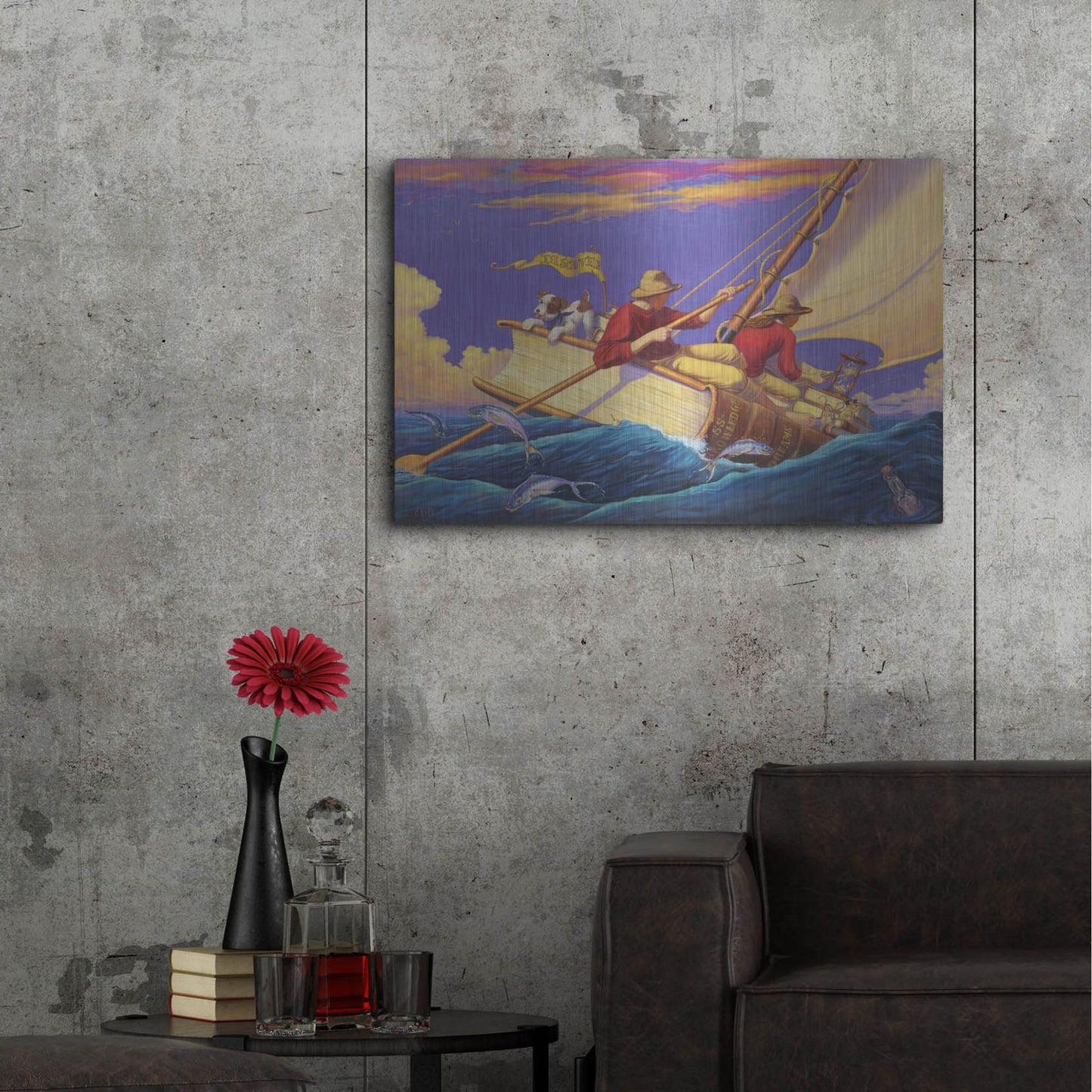 Luxe Metal Art 'Set Sail' by Christopher Nick, Metal Wall Art,36x24