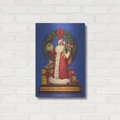 Luxe Metal Art 'Victorian Santa' by Christopher Nick, Metal Wall Art,16x24