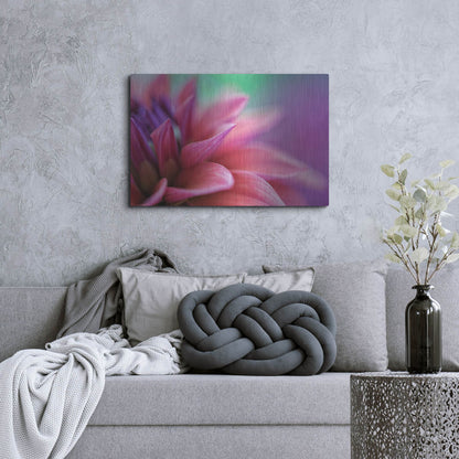 Luxe Metal Art 'Dahlia Petals Pink Purple' by Cora Niele, Metal Wall Art,36x24