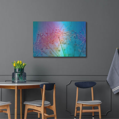 Luxe Metal Art 'Rainbow Droplets' by Cora Niele, Metal Wall Art,36x24