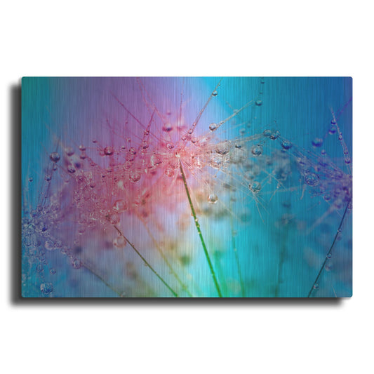 Luxe Metal Art 'Rainbow Droplets' by Cora Niele, Metal Wall Art