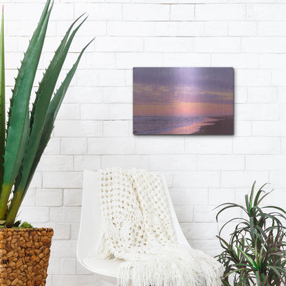 Luxe Metal Art 'After Sunset Beach' by Cora Niele, Metal Wall Art,16x12