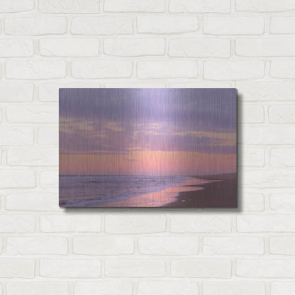 Luxe Metal Art 'After Sunset Beach' by Cora Niele, Metal Wall Art,24x16