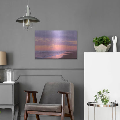 Luxe Metal Art 'After Sunset Beach' by Cora Niele, Metal Wall Art,24x16