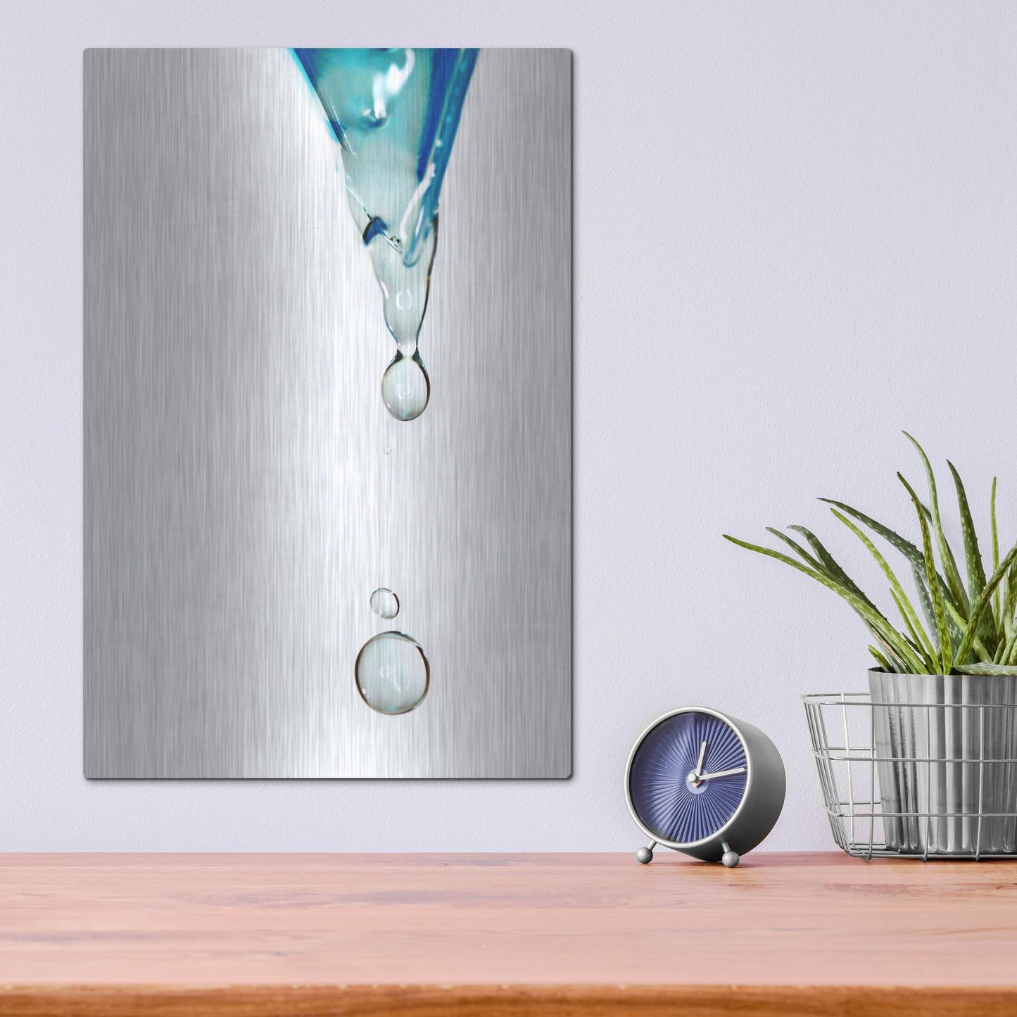 Luxe Metal Art 'Water' by Dana Brett Munach, Metal Wall Art,12x16