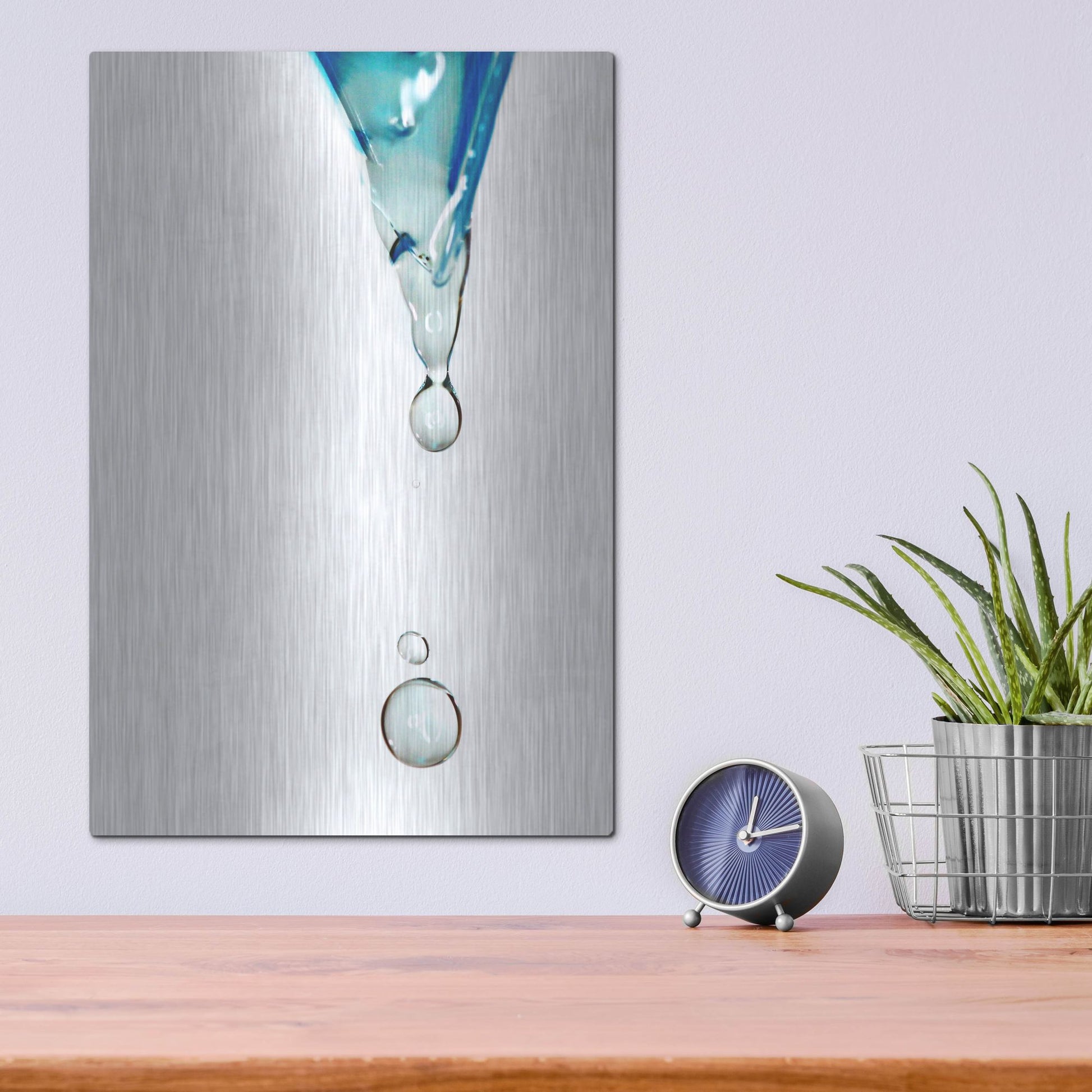 Luxe Metal Art 'Water' by Dana Brett Munach, Metal Wall Art,12x16