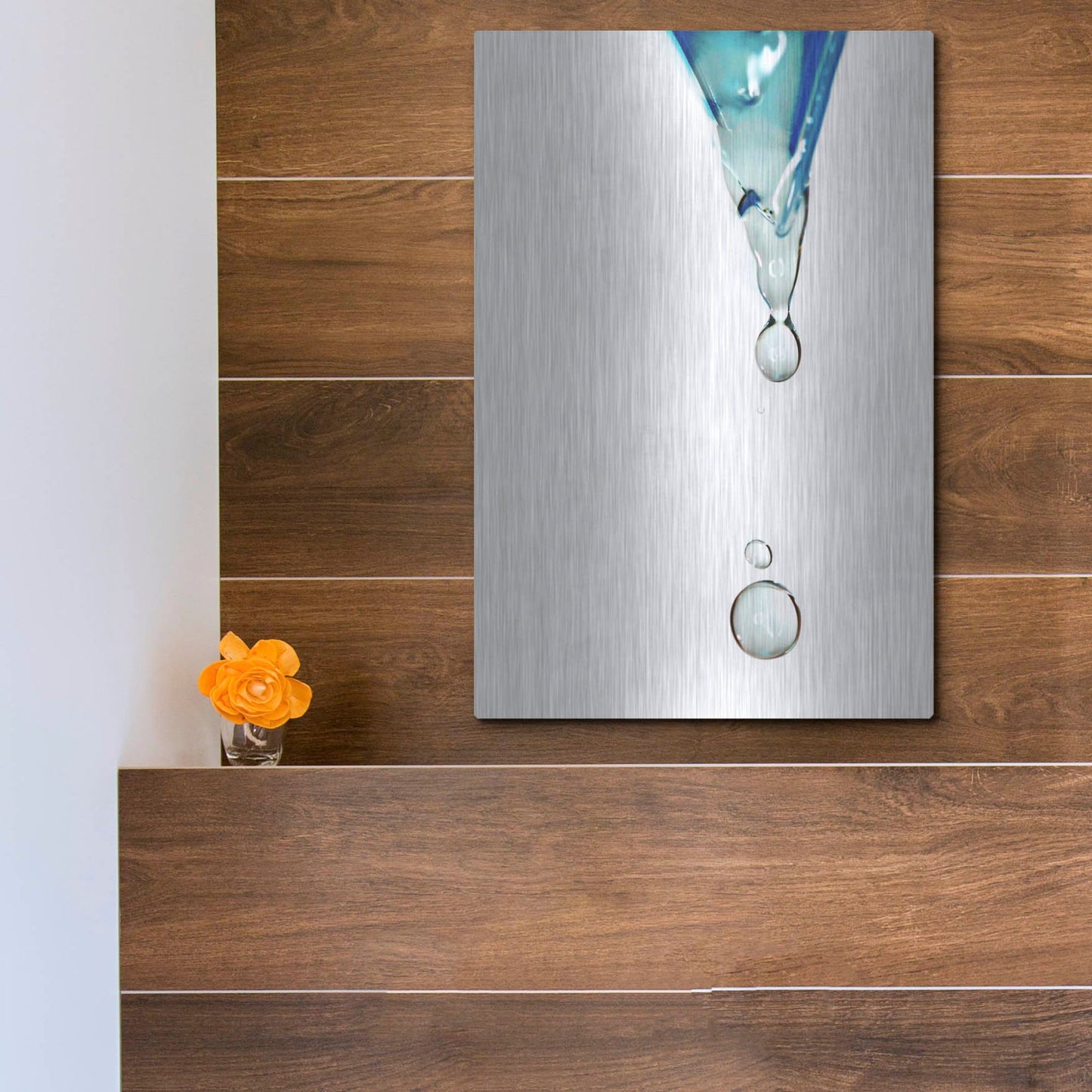 Luxe Metal Art 'Water' by Dana Brett Munach, Metal Wall Art,12x16