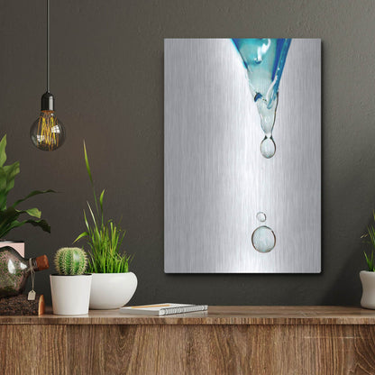 Luxe Metal Art 'Water' by Dana Brett Munach, Metal Wall Art,12x16