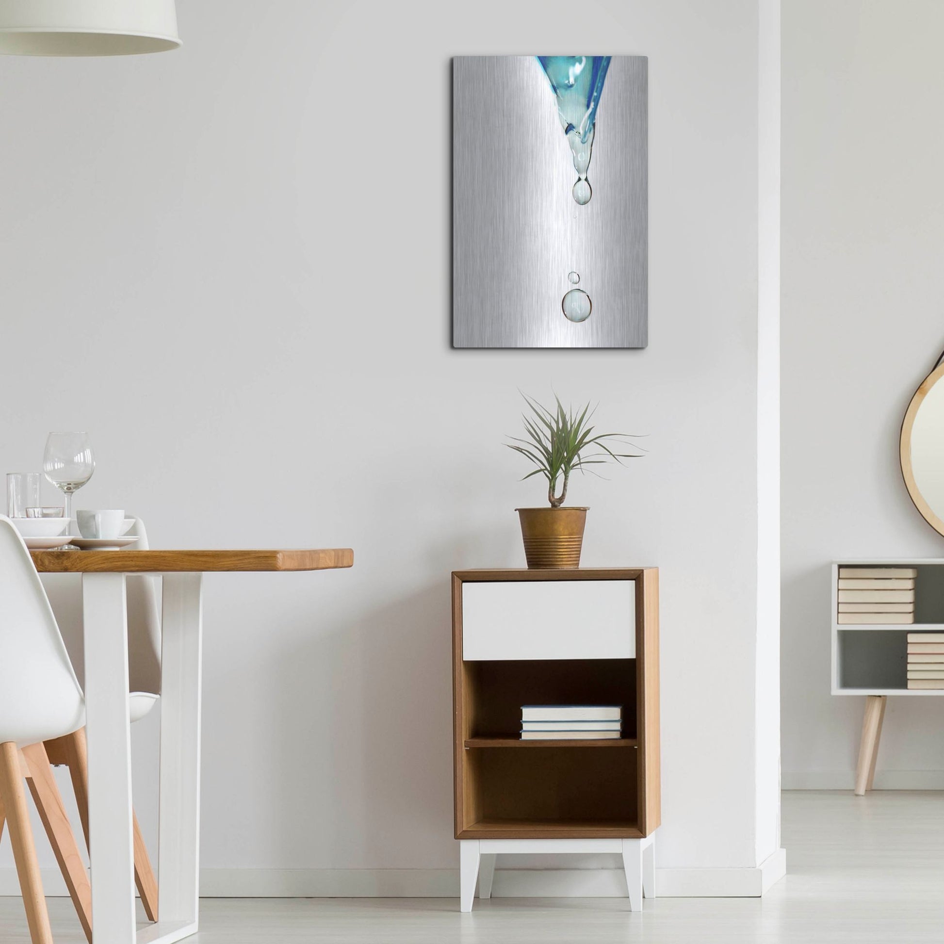 Luxe Metal Art 'Water' by Dana Brett Munach, Metal Wall Art,16x24