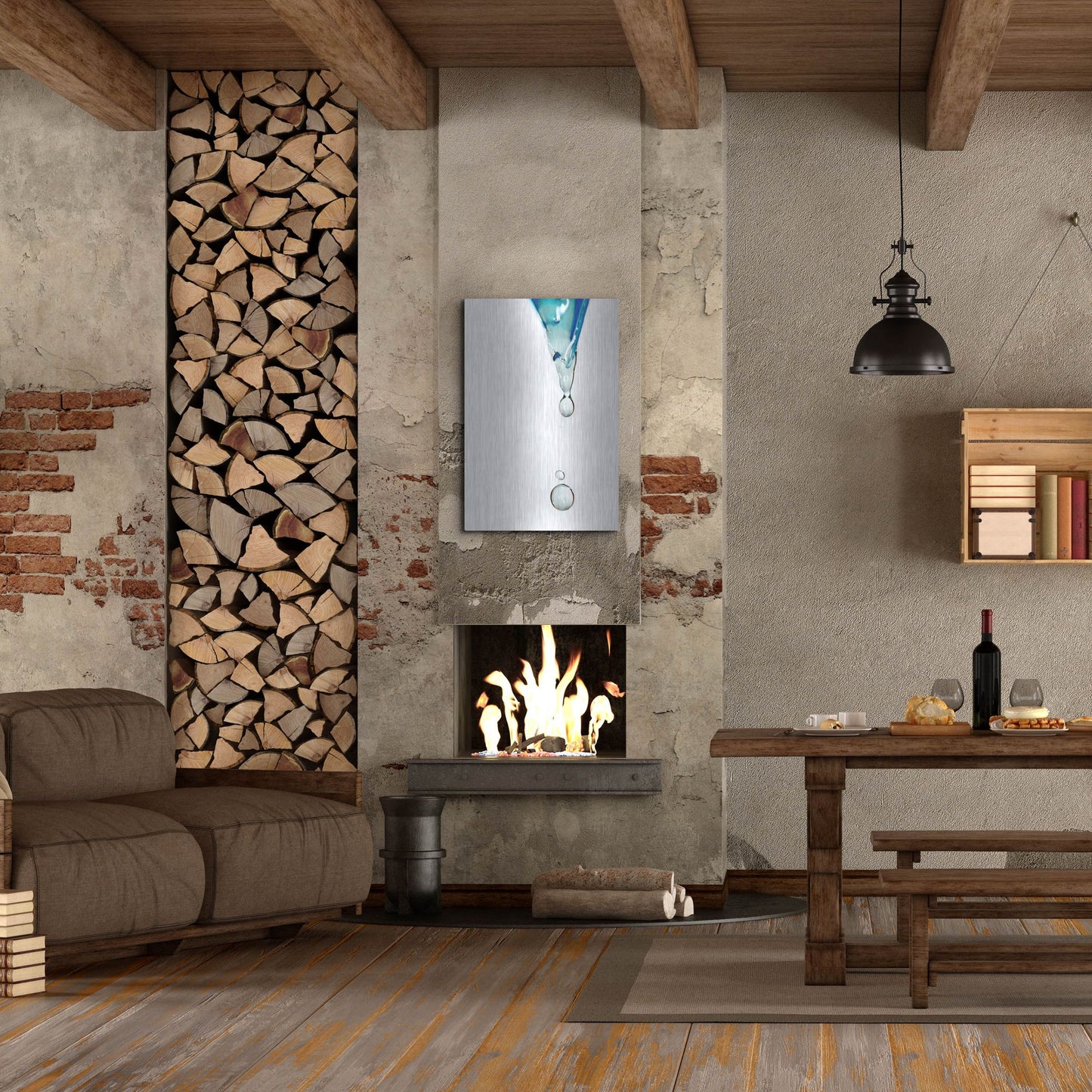 Luxe Metal Art 'Water' by Dana Brett Munach, Metal Wall Art,24x36