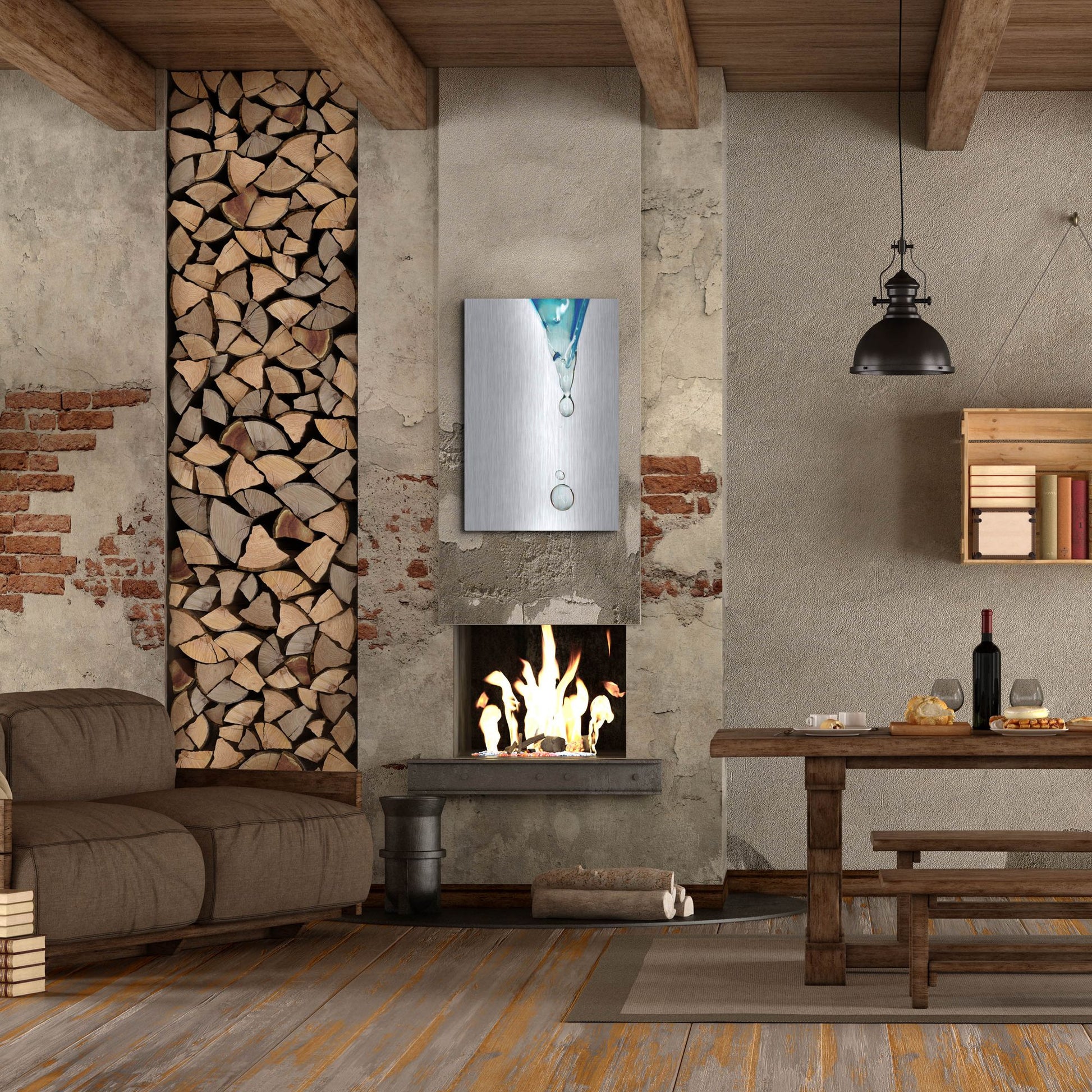 Luxe Metal Art 'Water' by Dana Brett Munach, Metal Wall Art,24x36