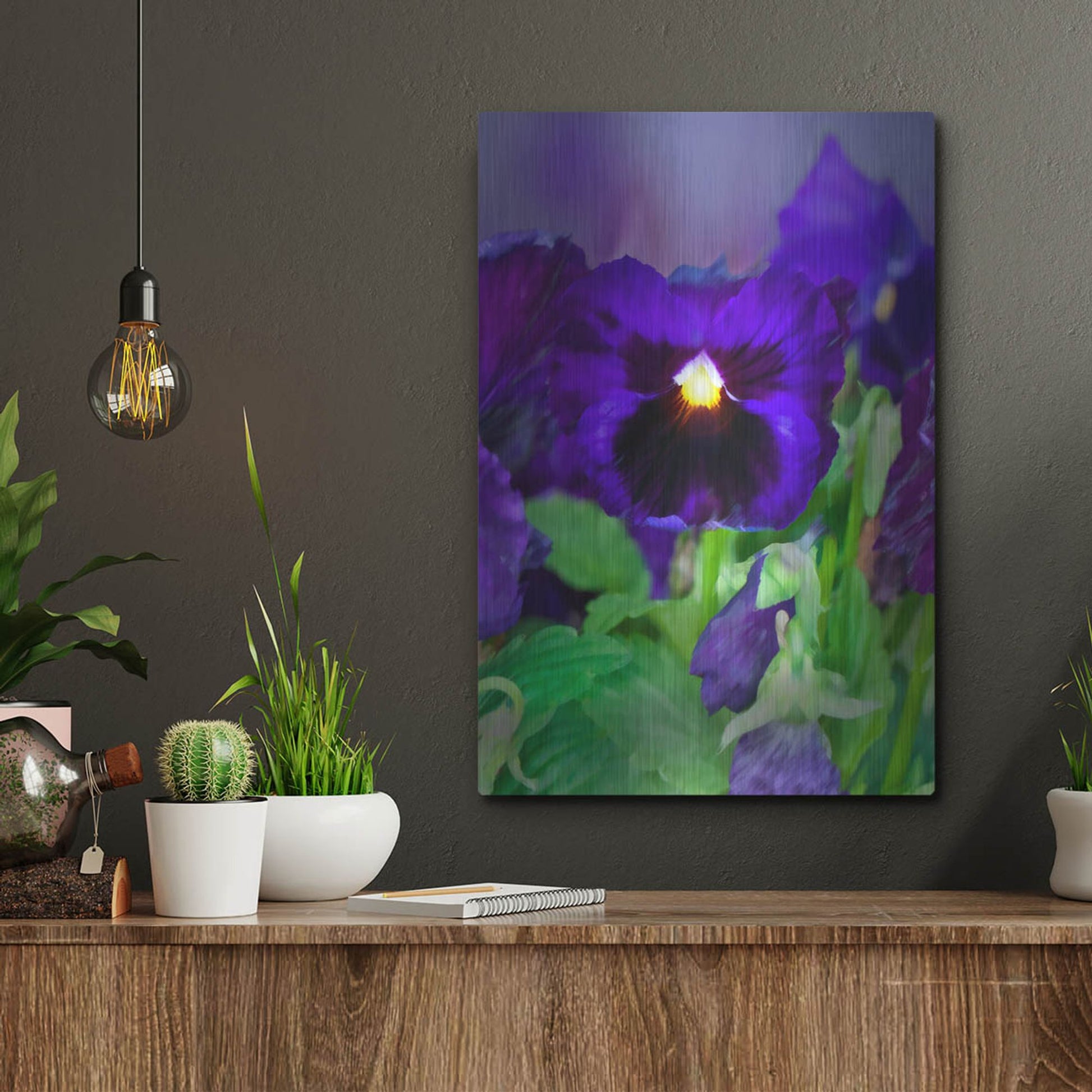 Luxe Metal Art 'African Pan Orchid' by Dana Brett Munach, Metal Wall Art,12x16