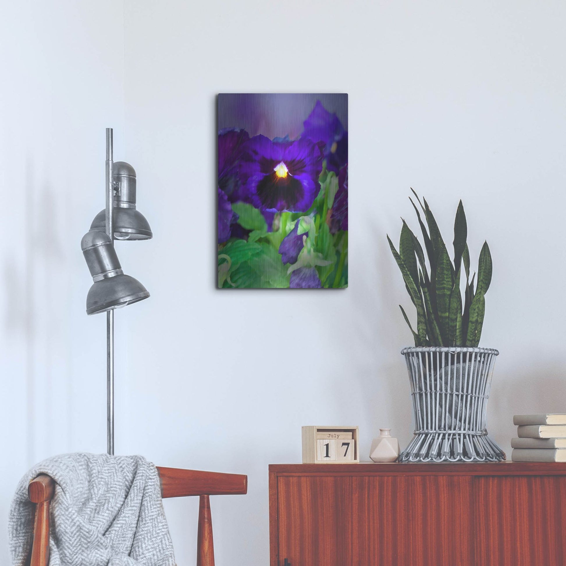 Luxe Metal Art 'African Pan Orchid' by Dana Brett Munach, Metal Wall Art,16x24