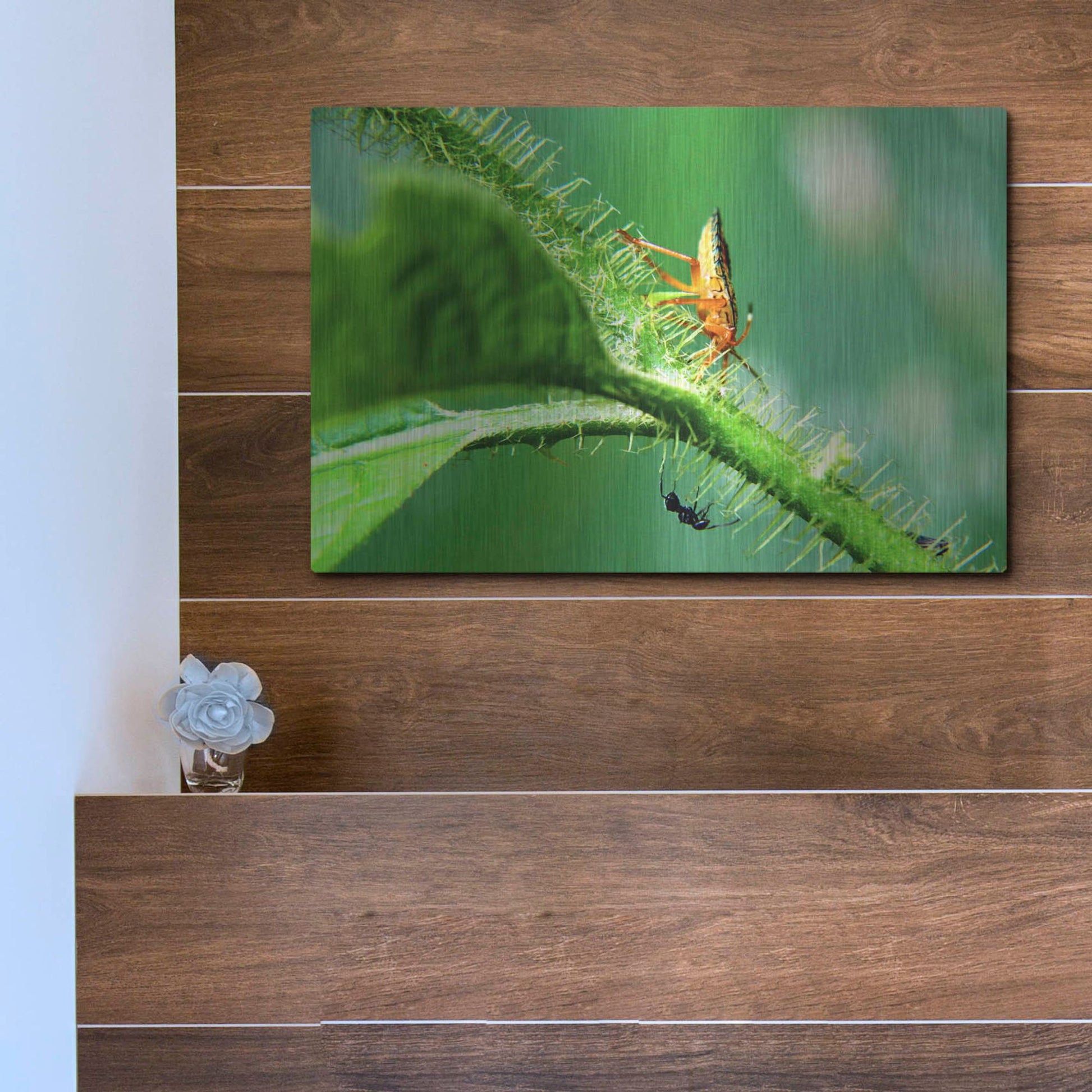 Luxe Metal Art 'Two Lane Highway' by Dana Brett Munach, Metal Wall Art,16x12