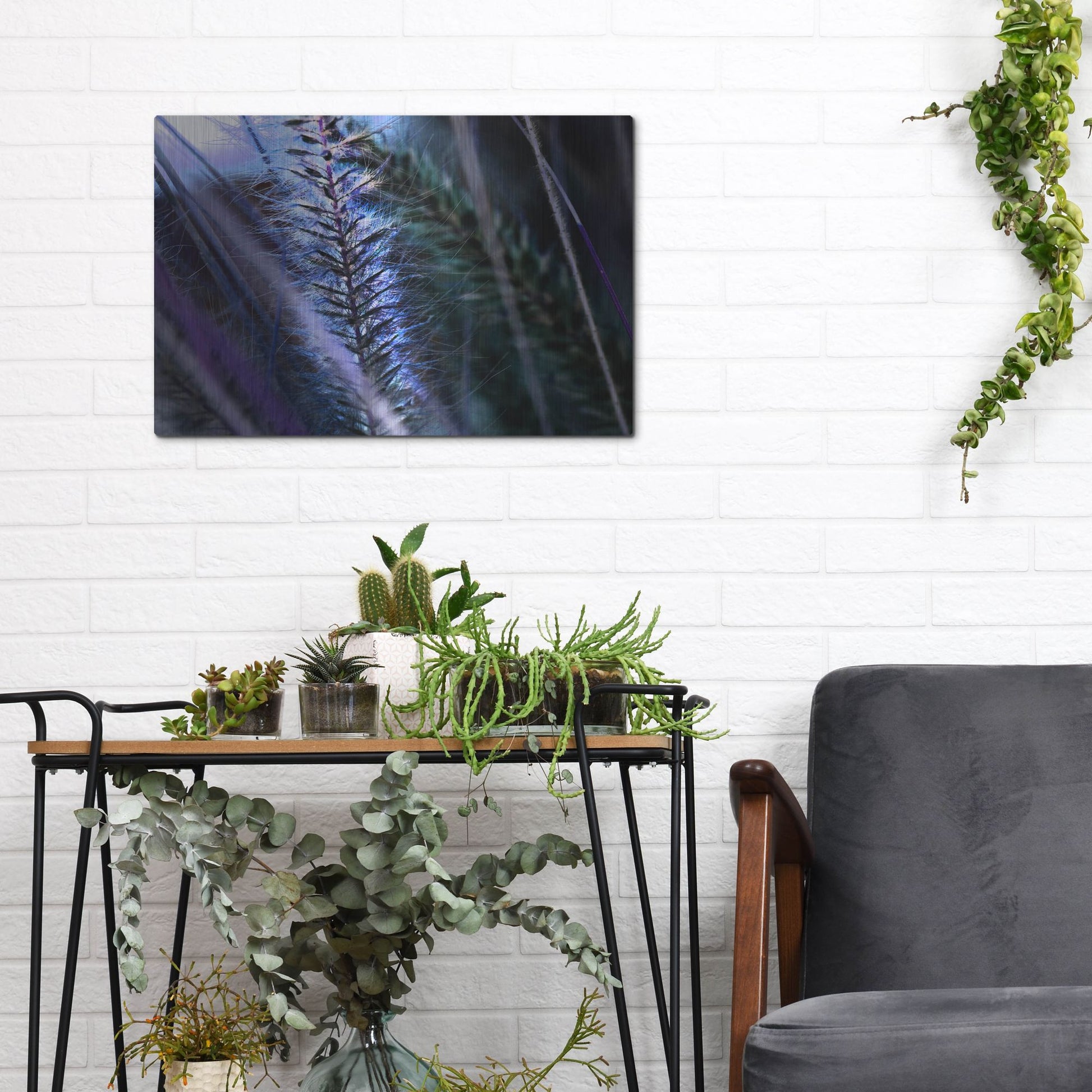 Luxe Metal Art 'Willow' by Dana Brett Munach, Metal Wall Art,16x12