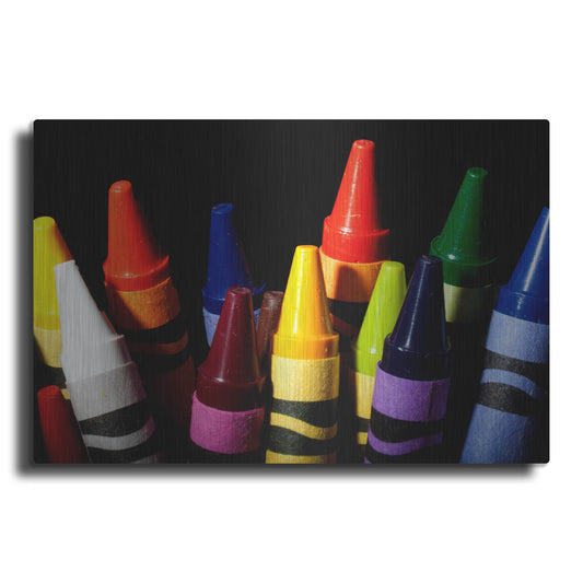 Luxe Metal Art 'Crayons' by Dana Brett Munach, Metal Wall Art