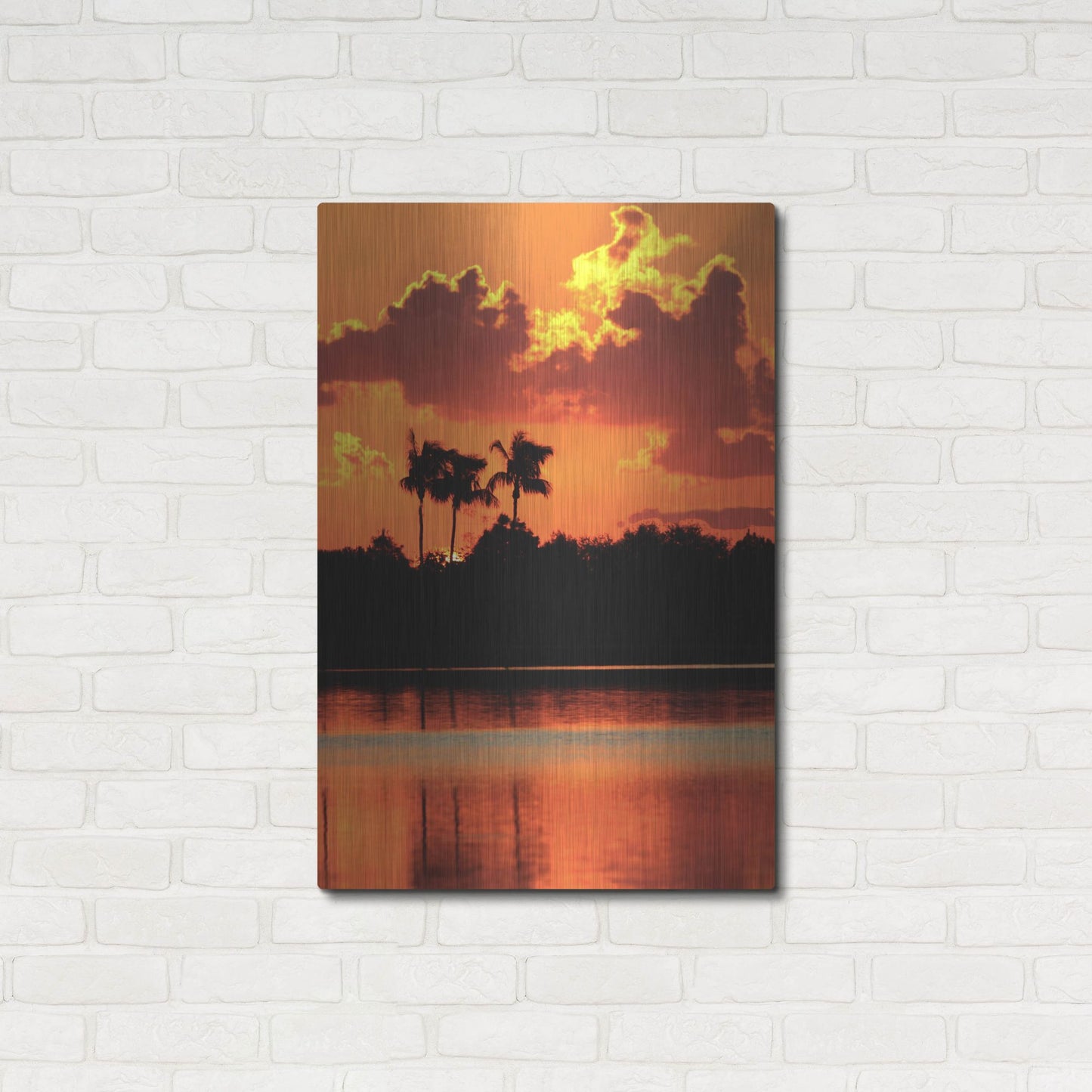 Luxe Metal Art 'Red Sky At Night' by Dana Brett Munach, Metal Wall Art,24x36