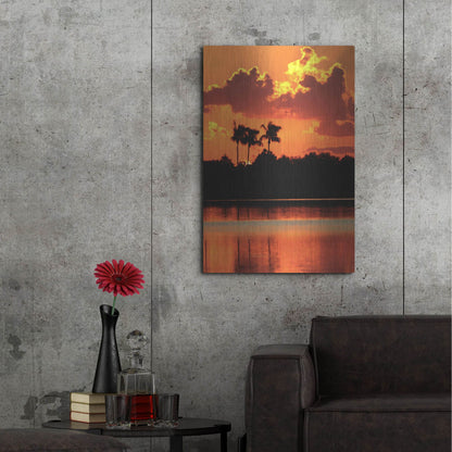 Luxe Metal Art 'Red Sky At Night' by Dana Brett Munach, Metal Wall Art,24x36