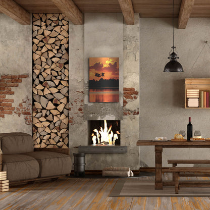 Luxe Metal Art 'Red Sky At Night' by Dana Brett Munach, Metal Wall Art,24x36