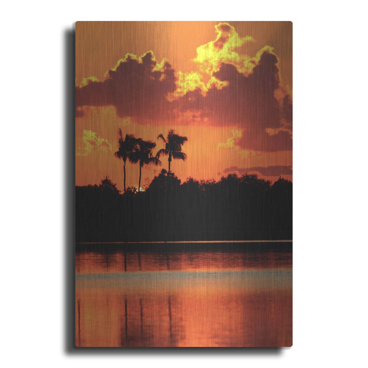 Luxe Metal Art 'Red Sky At Night' by Dana Brett Munach, Metal Wall Art