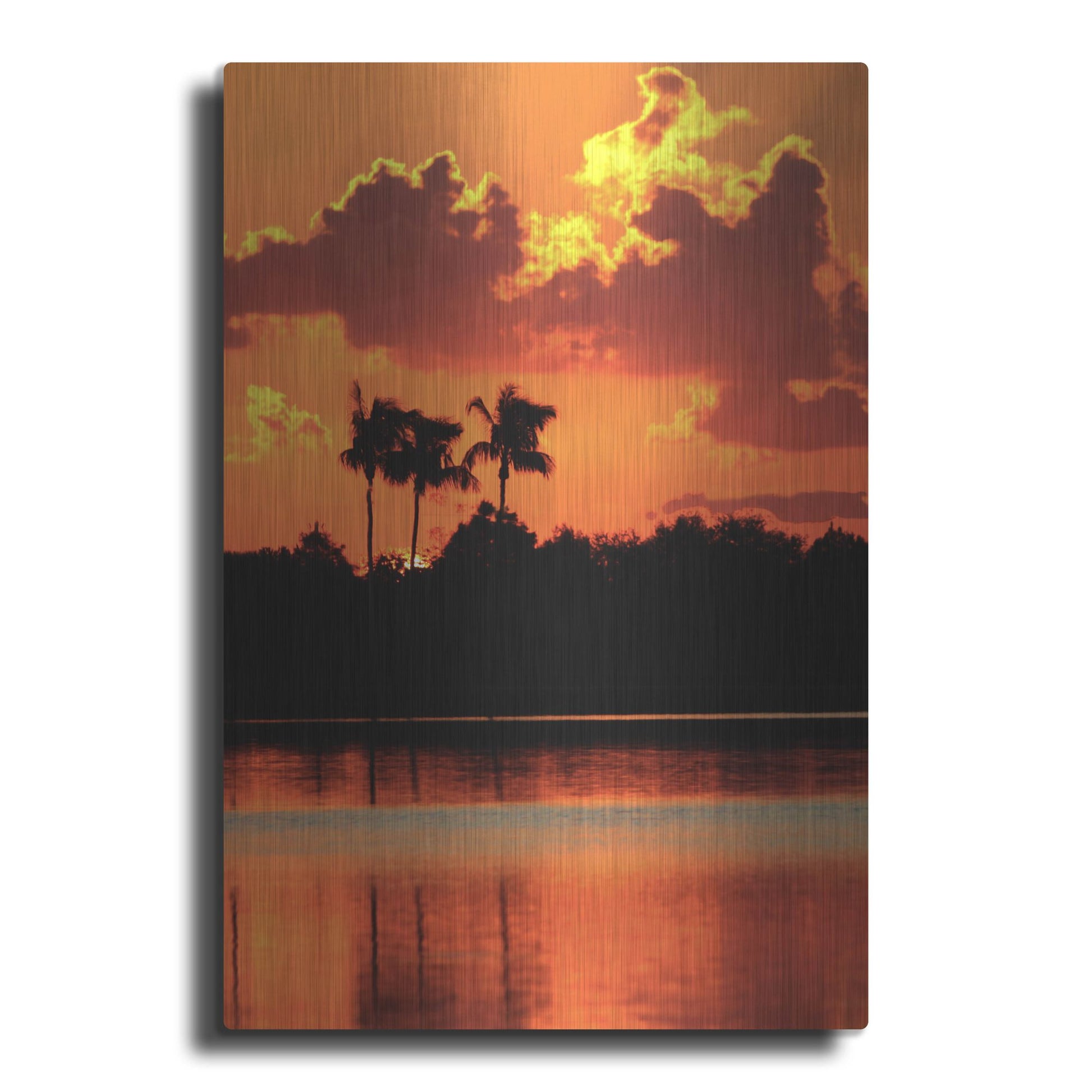 Luxe Metal Art 'Red Sky At Night' by Dana Brett Munach, Metal Wall Art