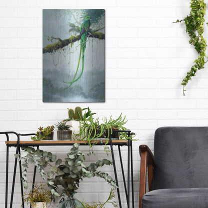 Luxe Metal Art 'Resplendent Quetzal' by Harro Maass, Metal Wall Art,12x16