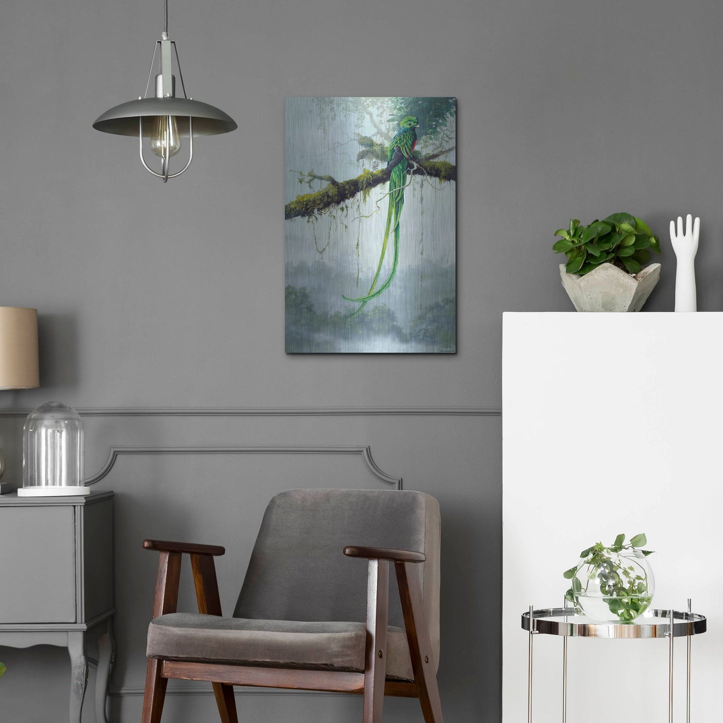 Luxe Metal Art 'Resplendent Quetzal' by Harro Maass, Metal Wall Art,16x24