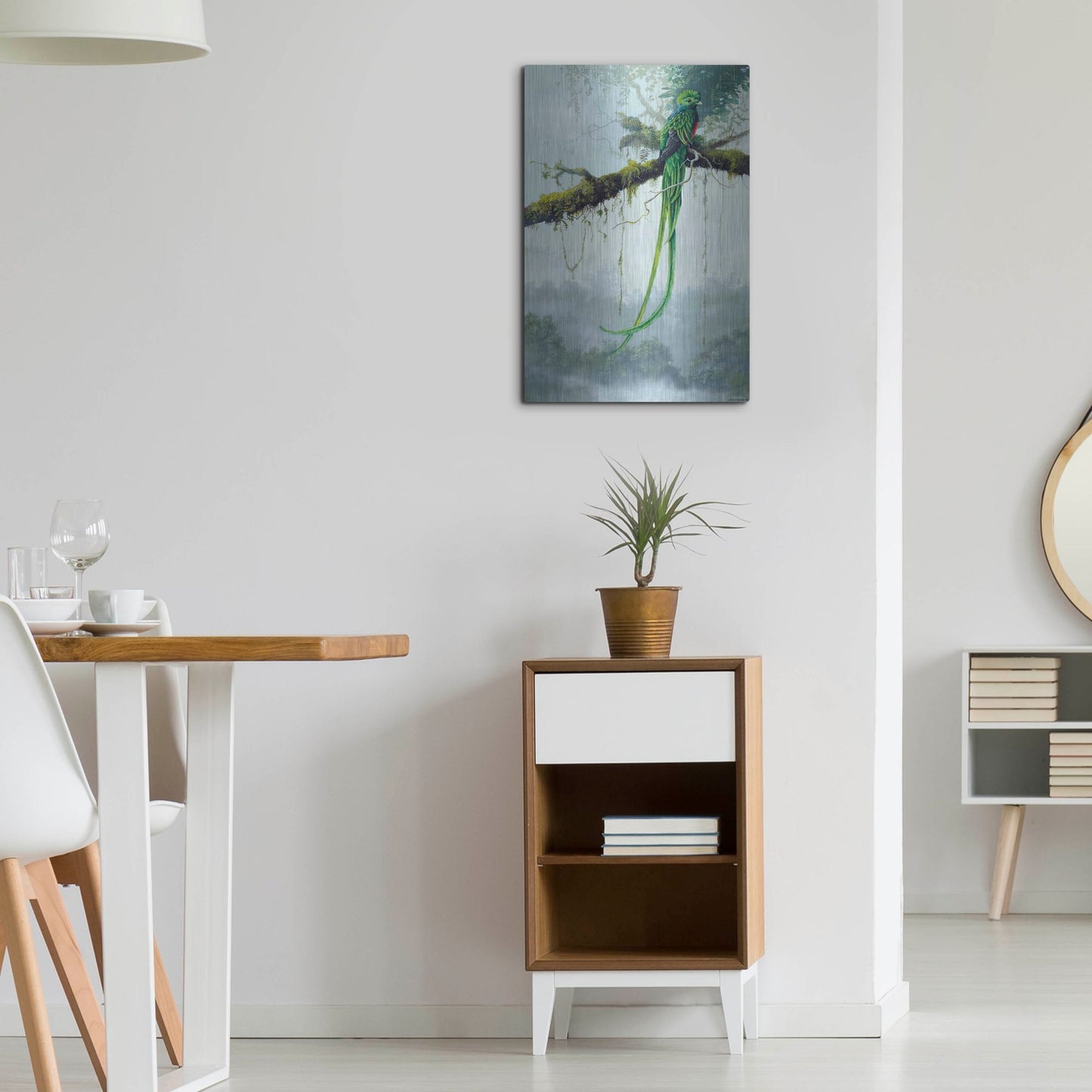 Luxe Metal Art 'Resplendent Quetzal' by Harro Maass, Metal Wall Art,16x24