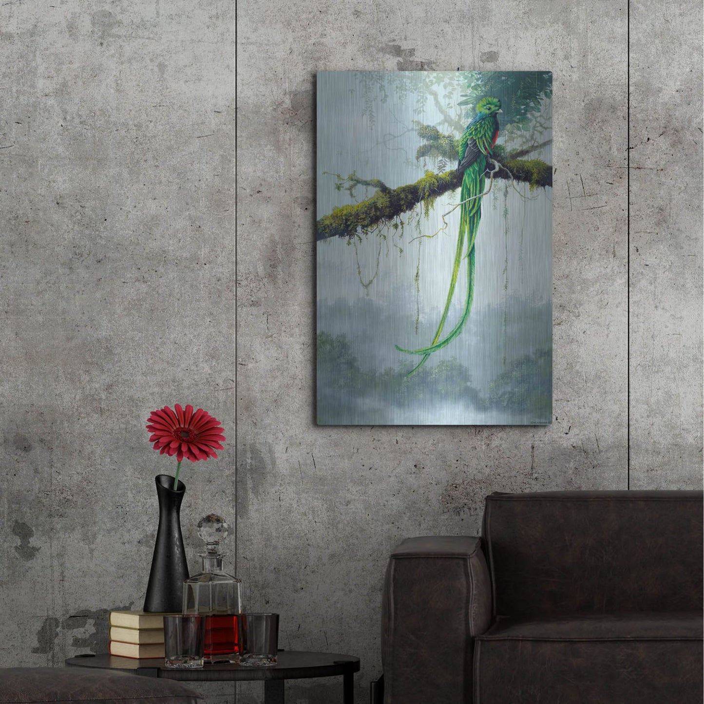 Luxe Metal Art 'Resplendent Quetzal' by Harro Maass, Metal Wall Art,24x36