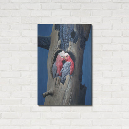 Luxe Metal Art 'Rosa Kakadu' by Harro Maass, Metal Wall Art,24x36