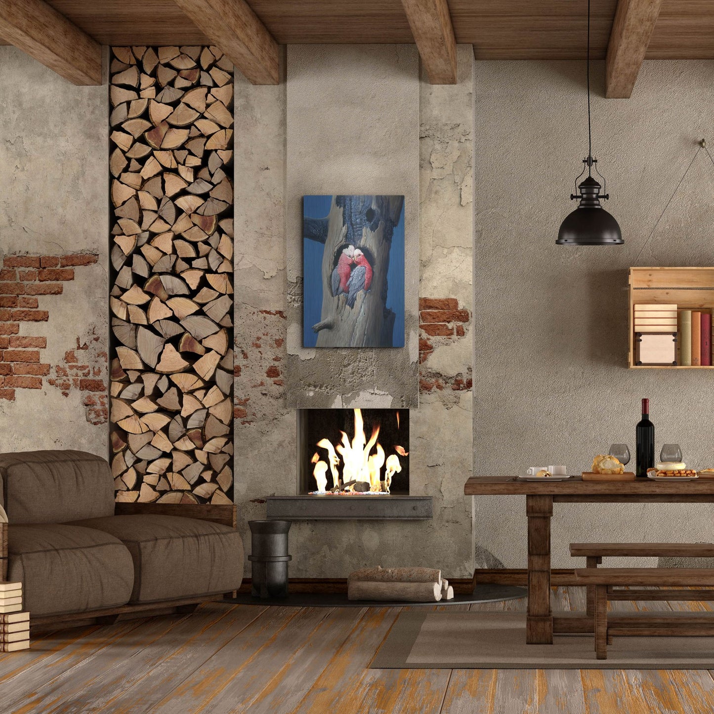 Luxe Metal Art 'Rosa Kakadu' by Harro Maass, Metal Wall Art,24x36