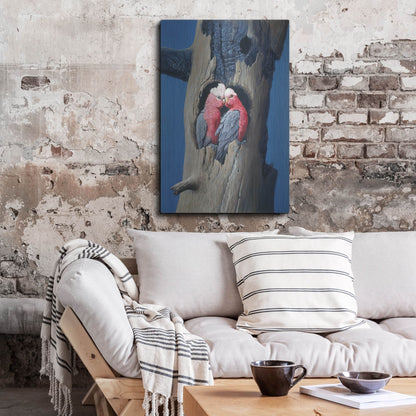 Luxe Metal Art 'Rosa Kakadu' by Harro Maass, Metal Wall Art,24x36