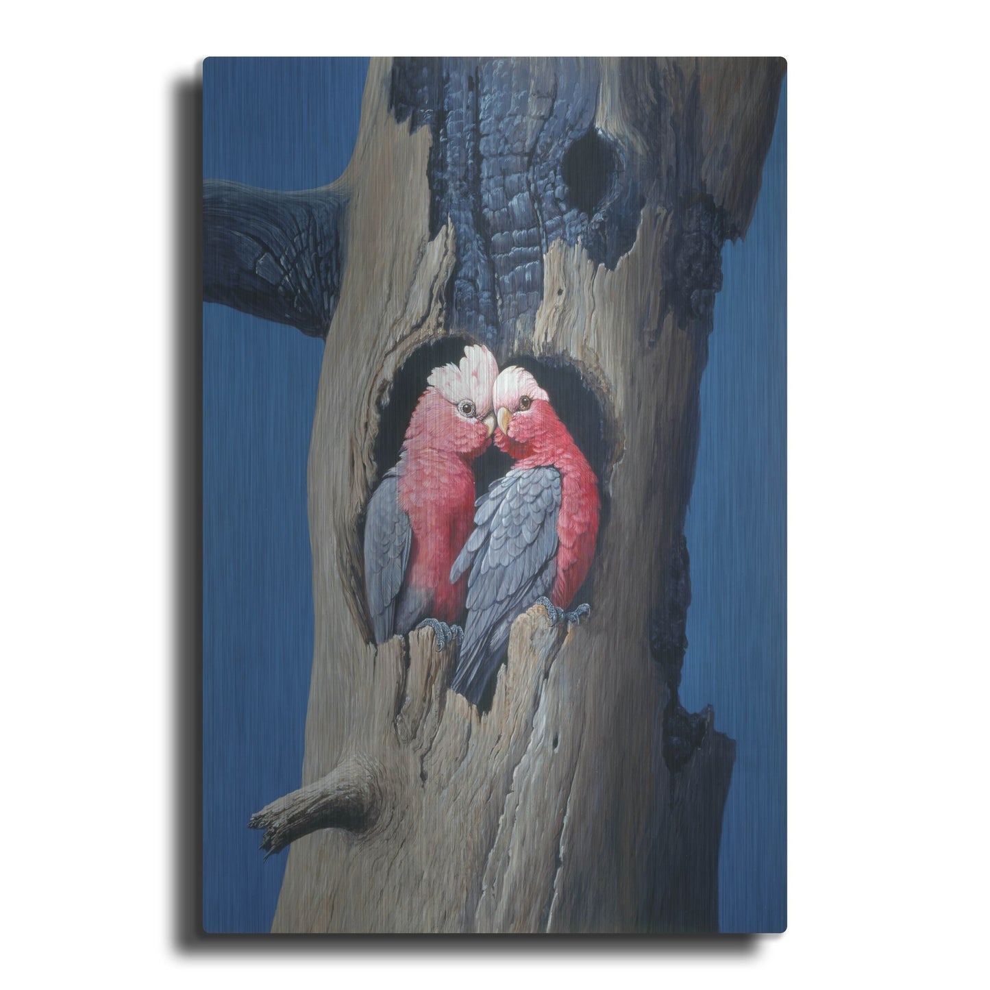 Luxe Metal Art 'Rosa Kakadu' by Harro Maass, Metal Wall Art