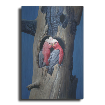 Luxe Metal Art 'Rosa Kakadu' by Harro Maass, Metal Wall Art