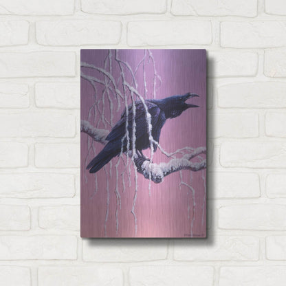 Luxe Metal Art 'Raven' by Harro Maass, Metal Wall Art,12x16