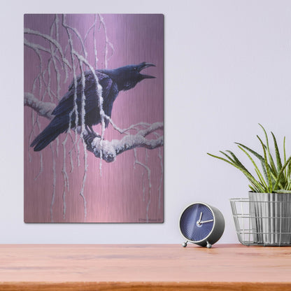 Luxe Metal Art 'Raven' by Harro Maass, Metal Wall Art,12x16