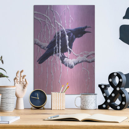 Luxe Metal Art 'Raven' by Harro Maass, Metal Wall Art,12x16