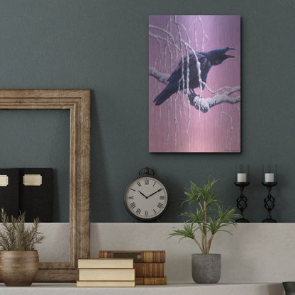 Luxe Metal Art 'Raven' by Harro Maass, Metal Wall Art,12x16