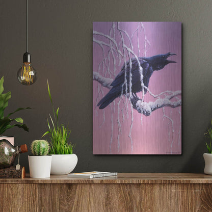 Luxe Metal Art 'Raven' by Harro Maass, Metal Wall Art,12x16