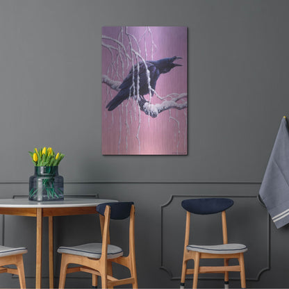 Luxe Metal Art 'Raven' by Harro Maass, Metal Wall Art,24x36