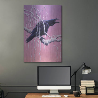 Luxe Metal Art 'Raven' by Harro Maass, Metal Wall Art,24x36