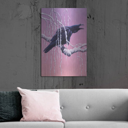 Luxe Metal Art 'Raven' by Harro Maass, Metal Wall Art,24x36
